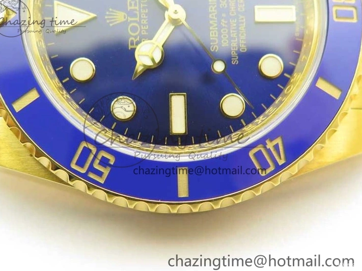 on Dial YG 116618 D1F YG Wrapped Bracelet Submariner Edition A2836 LB Best Wrapped Blue 0523